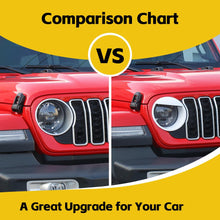 For 2024+ Jeep Wrangler JL/Gladiator JT Front Side Headlight Lamp Moldings Angry Eyes BezelsTrim RT-TCZ