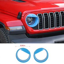 For 2024+ Jeep Wrangler JL/Gladiator JT Front Side Headlight Lamp Moldings Angry Eyes BezelsTrim RT-TCZ