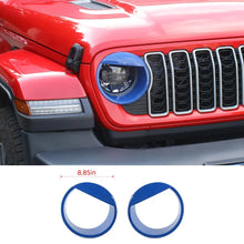 For 2024+ Jeep Wrangler JL/Gladiator JT Front Side Headlight Lamp Moldings Angry Eyes BezelsTrim RT-TCZ