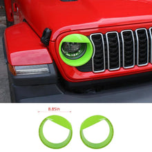 For 2024+ Jeep Wrangler JL/Gladiator JT Front Side Headlight Lamp Moldings Angry Eyes BezelsTrim RT-TCZ