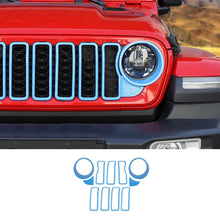 For 2024+ Jeep Wrangler JL/Gladiator JT Grille Insert+Front Headlight Bezels+ Center Mesh Trim Piece RT-TCZ