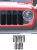 For 2024+ Jeep Wrangler JL/Gladiator JT Upgrade Front Honeycomb Mesh Grille with Camera Inserts Trim RT-TCZ