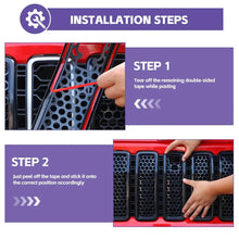 For 2024+ Jeep Wrangler JL/Gladiator JT Upgrade Front Honeycomb Mesh Grille with Camera Inserts Trim RT-TCZ