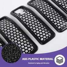 For 2024+ Jeep Wrangler JL/Gladiator JT Upgrade Front Honeycomb Mesh Grille with Camera Inserts Trim RT-TCZ