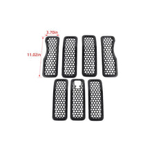 For 2024+ Jeep Wrangler JL/Gladiator JT Upgrade Front Honeycomb Mesh Grille with Camera Inserts Trim RT-TCZ