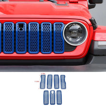 For 2024+ Jeep Wrangler JL/Gladiator JT Upgrade Front Honeycomb Mesh Grille with Camera Inserts Trim RT-TCZ