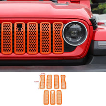 For 2024+ Jeep Wrangler JL/Gladiator JT Upgrade Front Honeycomb Mesh Grille with Camera Inserts Trim RT-TCZ