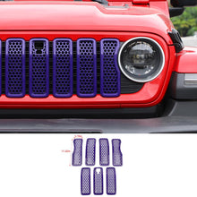 For 2024+ Jeep Wrangler JL/Gladiator JT Upgrade Front Honeycomb Mesh Grille with Camera Inserts Trim RT-TCZ