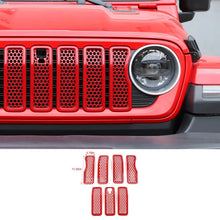 For 2024+ Jeep Wrangler JL/Gladiator JT Upgrade Front Honeycomb Mesh Grille with Camera Inserts Trim RT-TCZ