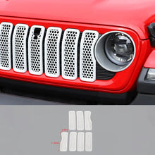 For 2024+ Jeep Wrangler JL/Gladiator JT Upgrade Front Honeycomb Mesh Grille with Camera Inserts Trim RT-TCZ