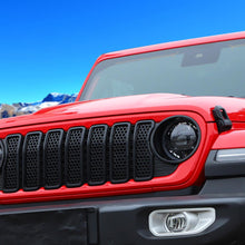 For 2024+ Jeep Wrangler JL/ Gladiator JT Upgrade Front Honeycomb Mesh Grille+Front Headlight Bezels Trim RT-TCZ
