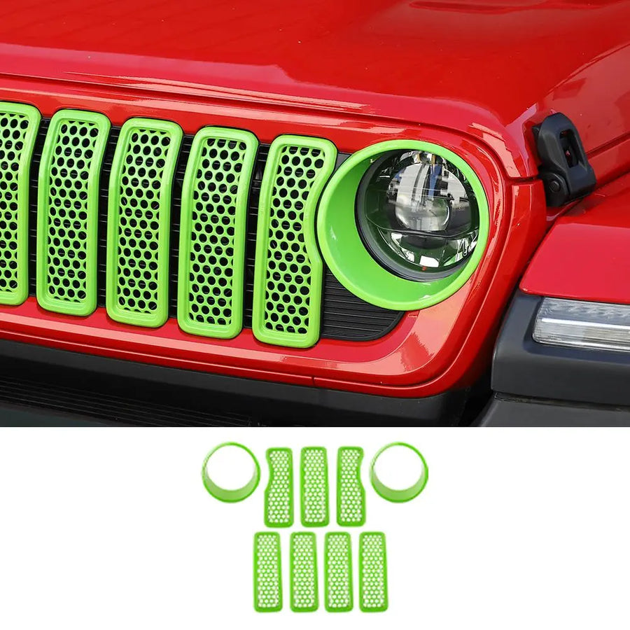 RT-TCZ Upgrade Front Honeycomb Mesh Grille+Front Headlight Cover