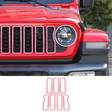 For 2024+ Jeep Wrangler JL & Gladiator JT Front Grille Inserts Frame Ring Trim Cover RT-TCZ