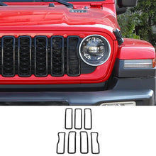 For 2024+ Jeep Wrangler JL & Gladiator JT Front Grille Inserts Frame Ring Trim Cover RT-TCZ