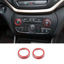 For Jeep 2014-2021 Grand Cherokee/ 2014+ Cherokee Interior Audio Switch Button Cover Trim Ring RT-TCZ