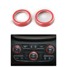 For Jeep 2014-2021 Grand Cherokee WK2/ 2014+Cherokee Audio Switch Button Ring Trim Bezels Red RT-TCZ