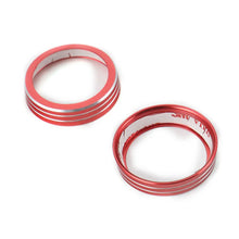 For Jeep 2014-2021 Grand Cherokee WK2/ 2014+Cherokee Audio Switch Button Ring Trim Bezels Red RT-TCZ