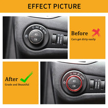 For Jeep Cherokee 2014+/Renegade 2016+ Headlight Switch Knob Decor Ring Trim Red RT-TCZ