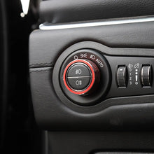 For Jeep Cherokee 2014+/Renegade 2016+ Headlight Switch Knob Decor Ring Trim Red RT-TCZ