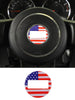 For Jeep Renegade 2016+/ Gland Cherokee 11-20/ Cherokee14+/ Wrangler JK 11-18 Steering Wheel Center Trim Cover American Flag RT-TCZ