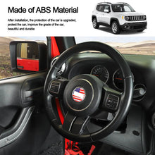 For Jeep Renegade 2016+/ Gland Cherokee 11-20/ Cherokee14+/ Wrangler JK 11-18 Steering Wheel Center Trim Cover American Flag RT-TCZ