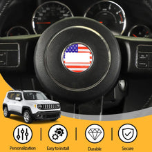 For Jeep Renegade 2016+/ Gland Cherokee 11-20/ Cherokee14+/ Wrangler JK 11-18 Steering Wheel Center Trim Cover American Flag RT-TCZ