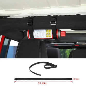 For Jeep Wrangler CJ YJ TJ JK JL JT Soft Top Rear Window Roll-Up Snap Straps RT-TCZ