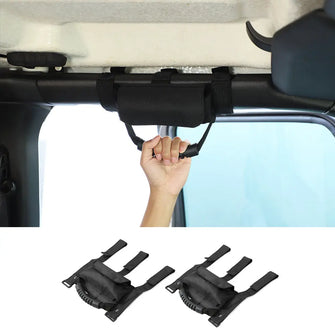 For Jeep Wrangler CJ YJ TJ JK JL &Gladiator JT Heavy Duty Roll Bar Grab Handles with Storage Bag RT-TCZ