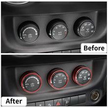 For Jeep Wrangler JK 11-18/ Compass Patriot 10-16 / Liberty 08-12 Air Conditioner Switch Knob Trim Ring RT-TCZ
