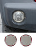 For Jeep Wrangler JK 2007-18 /Compass 08-10 /Patriot 11-16 Front Fog Lamp Light Cover Trim Blackened RT-TCZ