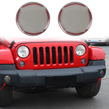 For Jeep Wrangler JK 2007-18 /Compass 08-10 /Patriot 11-16 Front Fog Lamp Light Cover Trim Blackened RT-TCZ