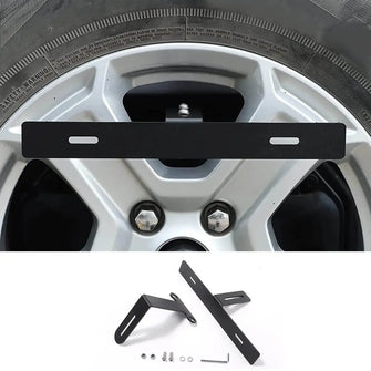 For Jeep Wrangler JK JL Spare Tire License Plate Relocation Bracket Holder Black RT-TCZ
