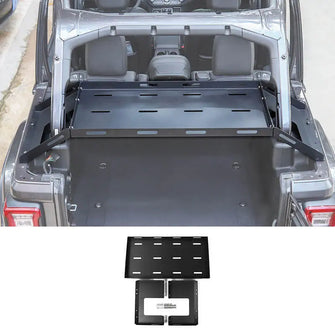 For Jeep Wrangler JKU JLU 4-Door Interior Trunk Cargo Basket Rack Metal Luggage Storage Carrier RT-TCZ