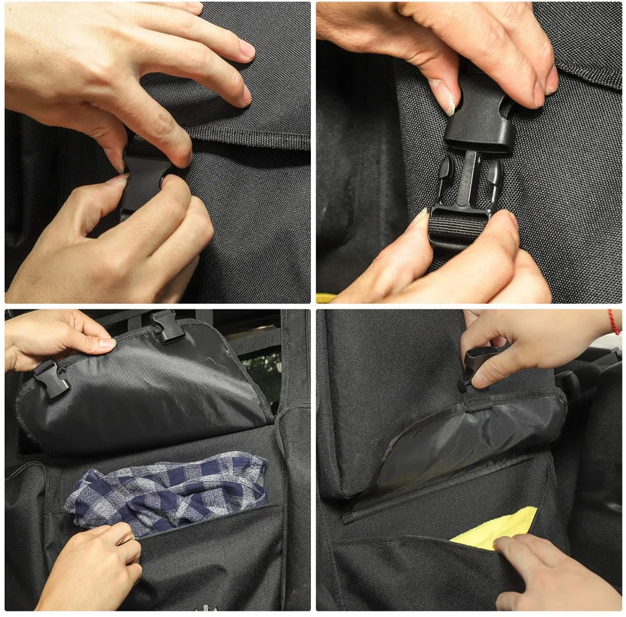 CheroCar Trunk Organizer For Jeep Wrangler JK JL 2007-2024 - Collapsible Storage Bag