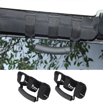 For Jeep Wrangler TJ JK JKU JL JLU JT 2X Top Roll Bar Grab Handles Grip Wide RT-TCZ