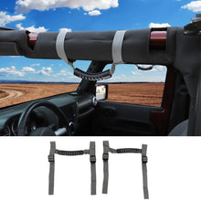 For Jeep Wrangler TJ JK JL JT 2-Door 2 x Top Roll Bar Grab Handles Grip RT-TCZ