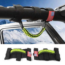 For Jeep Wrangler TJ JK JL & Gladiator JT 2 x Roll Bar Grab Handles Paracord Grip American Flag RT-TCZ