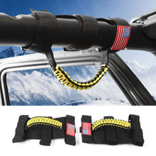 For Jeep Wrangler TJ JK JL & Gladiator JT 2 x Roll Bar Grab Handles Paracord Grip American Flag RT-TCZ