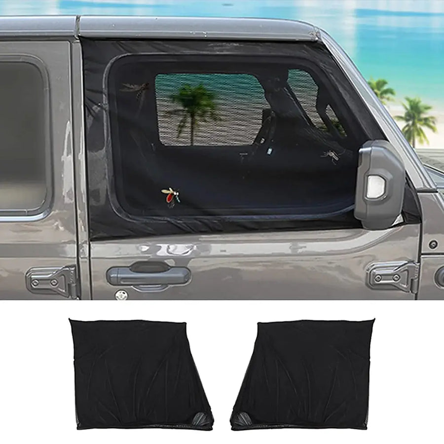 RT-TCZ Front & Rear Window UV Protection Sun Shade Breathable Mesh