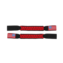 For Jeep Wrangler TJ JK JL & Gladiator JT Paracord Grab Handle Rear Seat Headrest Grip Handle USA Flag RT-TCZ