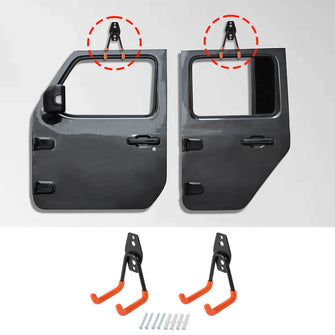 For Jeep Wrangler Universal Door Storage Hanger Removable Wall-Mounted Rack Bracket Hanging RT-TCZ