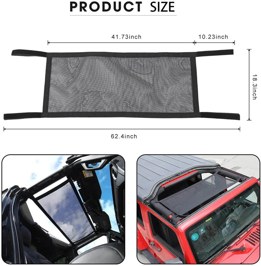 Rear Top Cargo Net For Jeep Wrangler Car Roof Hammock Car Bed Rest For Jeep Wrangler Jk 2007 2018