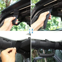 For Jeep Wrangler YJ TJ JK JL JKU 4x Roll Bar Grab Top Handles Grip Wide Oxford RT-TCZ