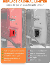 For ailgate Limiter, Aluminum Alloy Rear Trunk Door Latch, Tail Gate Stopper for 2007-2018 Jeep Wrangler JK JKU 2-Door & 4 Door, Tailgate Replacement Accessories, Red, 1 PCs RT-TCZ