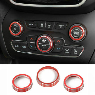 RT-TCZ Interior Air Conditioner Trim Cover Audio Switch Knob for Jeep Grand Cherokee 2014+