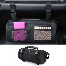 Universal Interior Co-Pilot Grab Bar Storage Bag Cage with Multi-Pockets Organizers for Jeep RT-TCZ