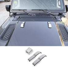 For 2018+ Jeep Wrangler JL Engine Hood Bra Trim & Rear Wiper Nozzle Trim Cover 3Pcs RT-TCZ