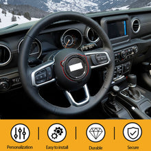 For 2018+ Jeep Wrangler JL JLU & Gladiator JT Car Steering Wheel Panel Decor Cover Trim RT-TCZ