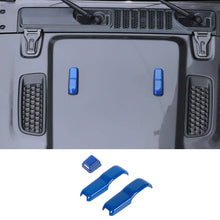 For 2018+ Jeep Wrangler JL Engine Hood Bra Trim & Rear Wiper Nozzle Trim Cover 3Pcs RT-TCZ