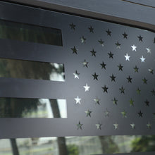 For 2007-2010 Jeep Wrangler JK JKU Rear Window American Flags Trim Sticker Decals Black RT-TCZ